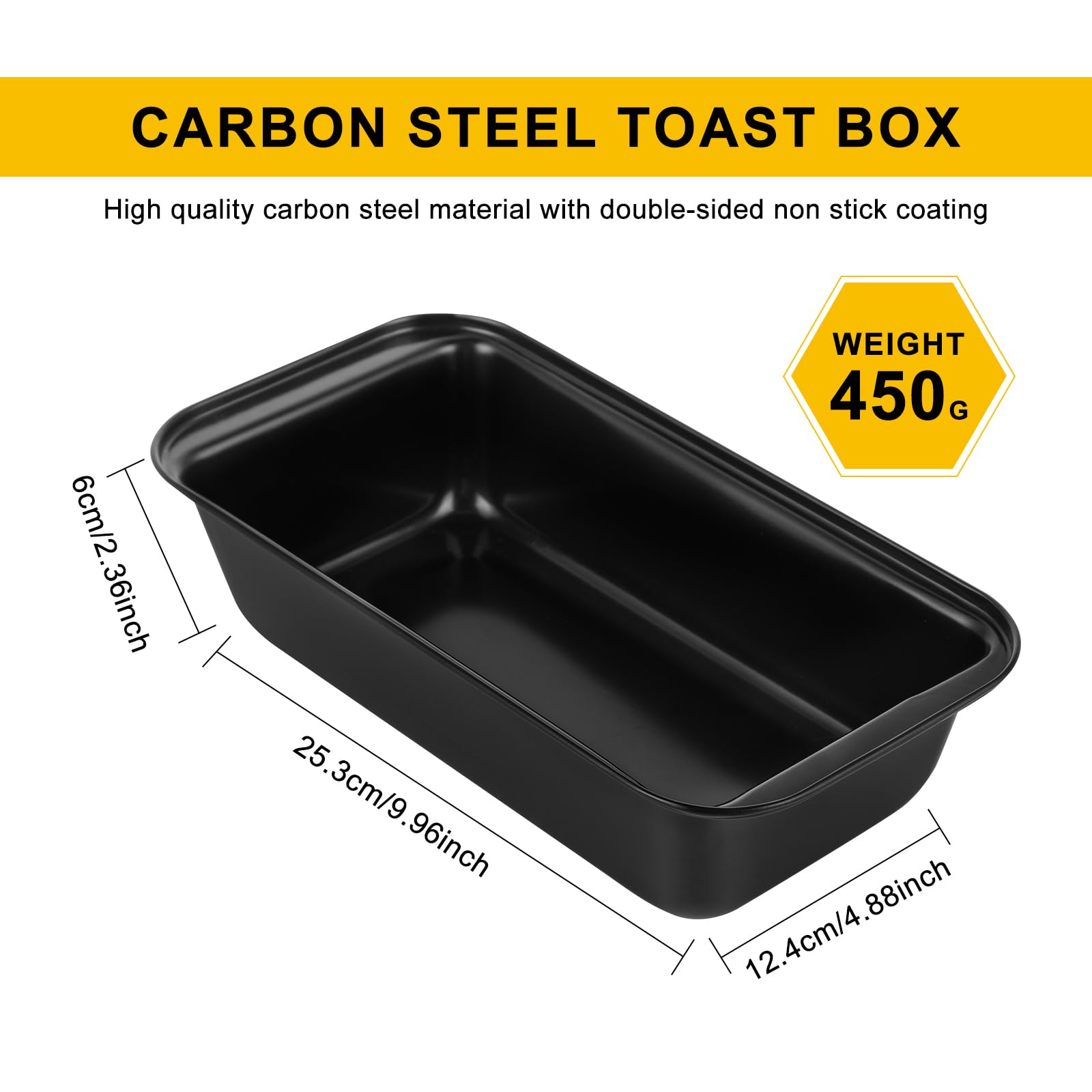 2 Pcs Moule à pain antiadhésif en acier au carbone - Moule à cake en acier antiadhésif - Moule à Pain Avec Revêtement Antiadhésif pour La Cuisson au Four,Friteuses à Air Chaud 2 Pcs Moule à pain antiadhésif en acier au carbone - Moule à cake en acier antiadhésif - Moule à Pain Avec Revêtement Antiadhésif pour La Cuisson au Four,Friteuses à Air Chaud