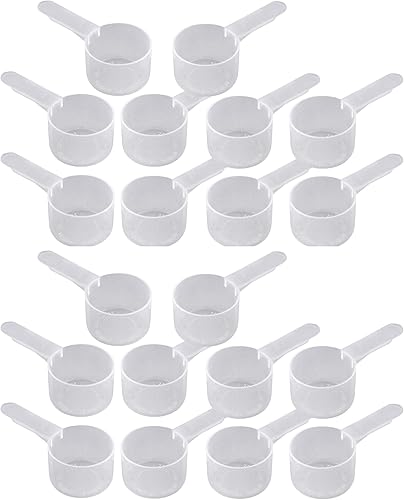 Miniatura 5 de Cuchara de envasado de medición de plástico de 1.0 fl oz (= 6 cucharaditas/= 29.6 cc/ = 2 cucharadas/1 fl oz), mango mediano - para medir