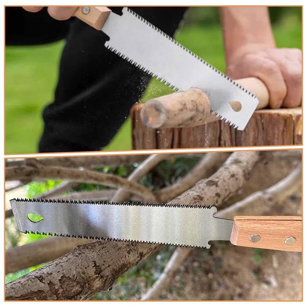 30.5cm Sierra Mano, Pequeña Sierra Japonesa, Sierra de Tracción de Doble Cara, Cuchilla Flexible, Sierra para Madera, Herramientas Carpinteria Madera, para ArtesaníAs, Aficiones, Bricolaje