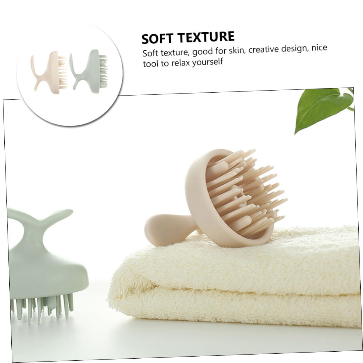 2 Sätze Kopfhautmassagebürste Sanfte Haarreinigung Für Shampoo Anwendungen Und Handlich Zur Effektiven Massage Kopfhaut 2 Stücke * 2