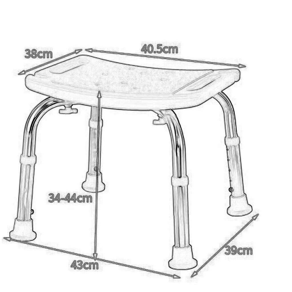 Sitzhocker mit Armen/Höhenverstellbarer Duschstuhl/Gesundheitsprodukte/Große Absaugung/Alt/Schwanger/Blauer Duschhocker Duschsitz Duschsitze und Hocker
