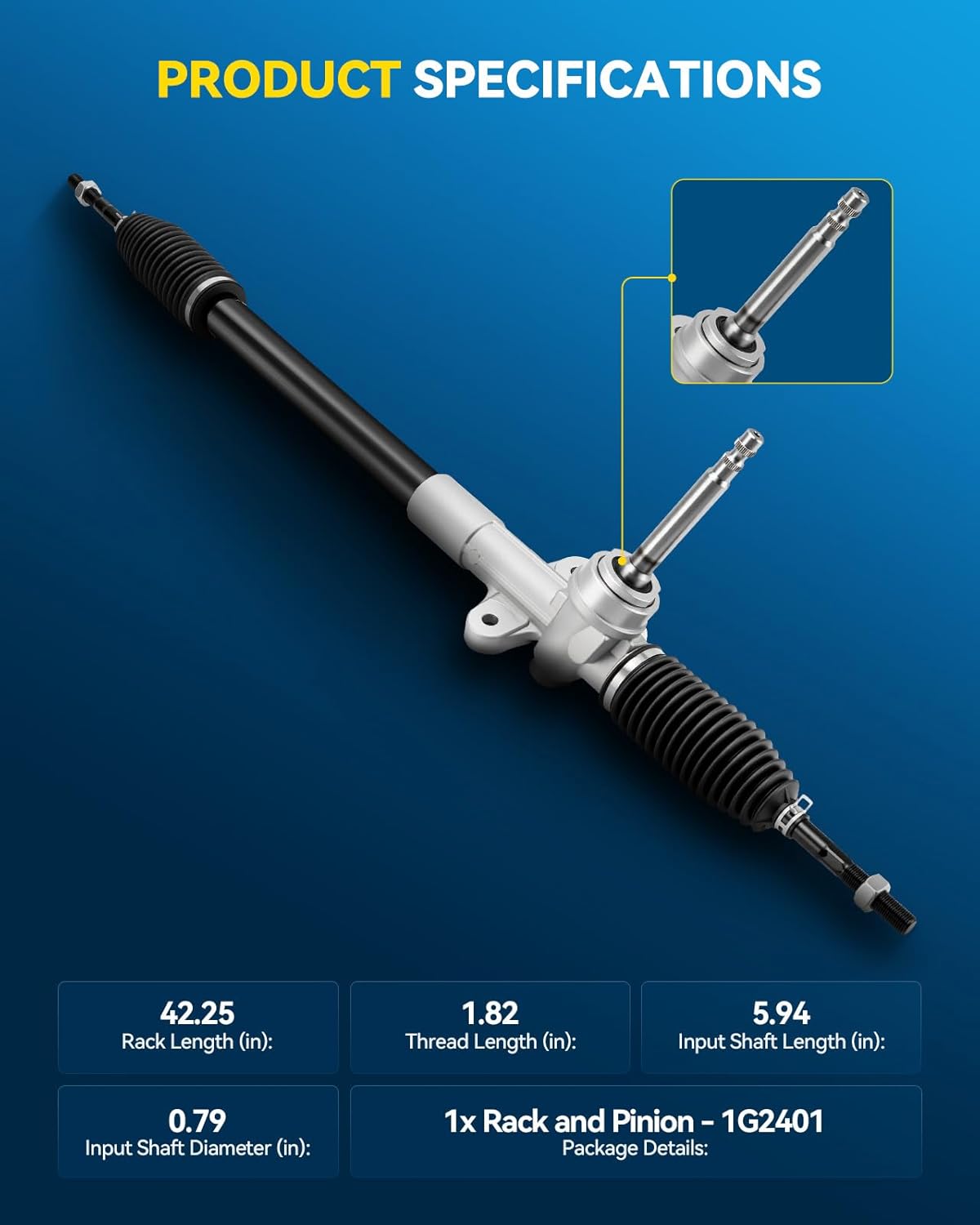 PHILTOP Electronic Steering Rack and Pinion Compatible with Hyundai Tucson 2010-2013 All Models, Kia Sportage 2011-2013 All Models, Rack and Pinion Replace 1G-2401