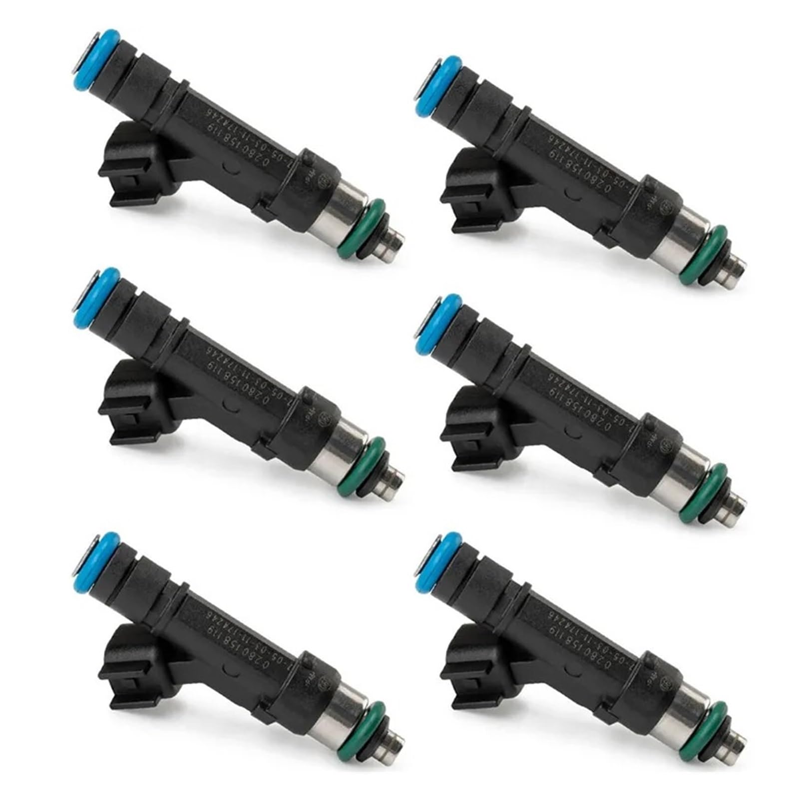 Injector Fuel for Jeep for Dodge for Wrangler for Chrysler 3.3L 3.8L 04861667AA 812-11131 16600-RR543 16600RR543 6Pieces Fuel Injectors 0280158119