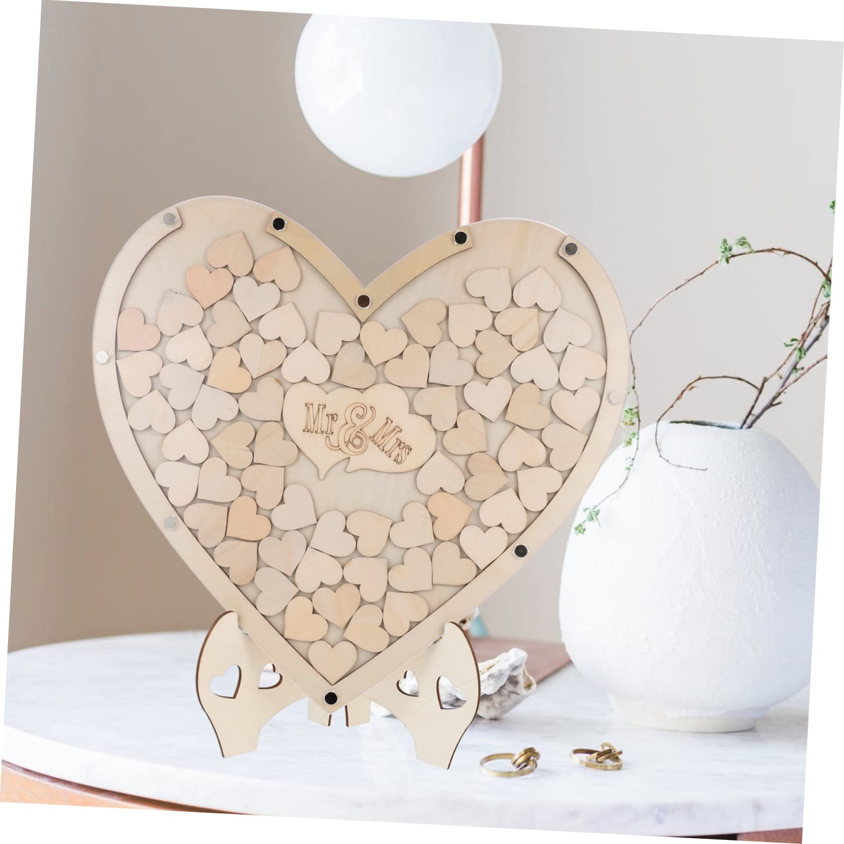 1juego Libro De Firmas para Bodas Alternativa Creativa Al Libro De Invitados Decoración De Corazón para Celebraciones y Eventos Especiales