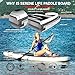 SereneLife Inflatable Stand Up Paddle Board - Wide Stable Design, Non-Slip Deck for Adults & Youth with Premium Paddle Board Accessories: Carry Bag, Dual Action Pump, Paddle, Ankle Leash - 10'10