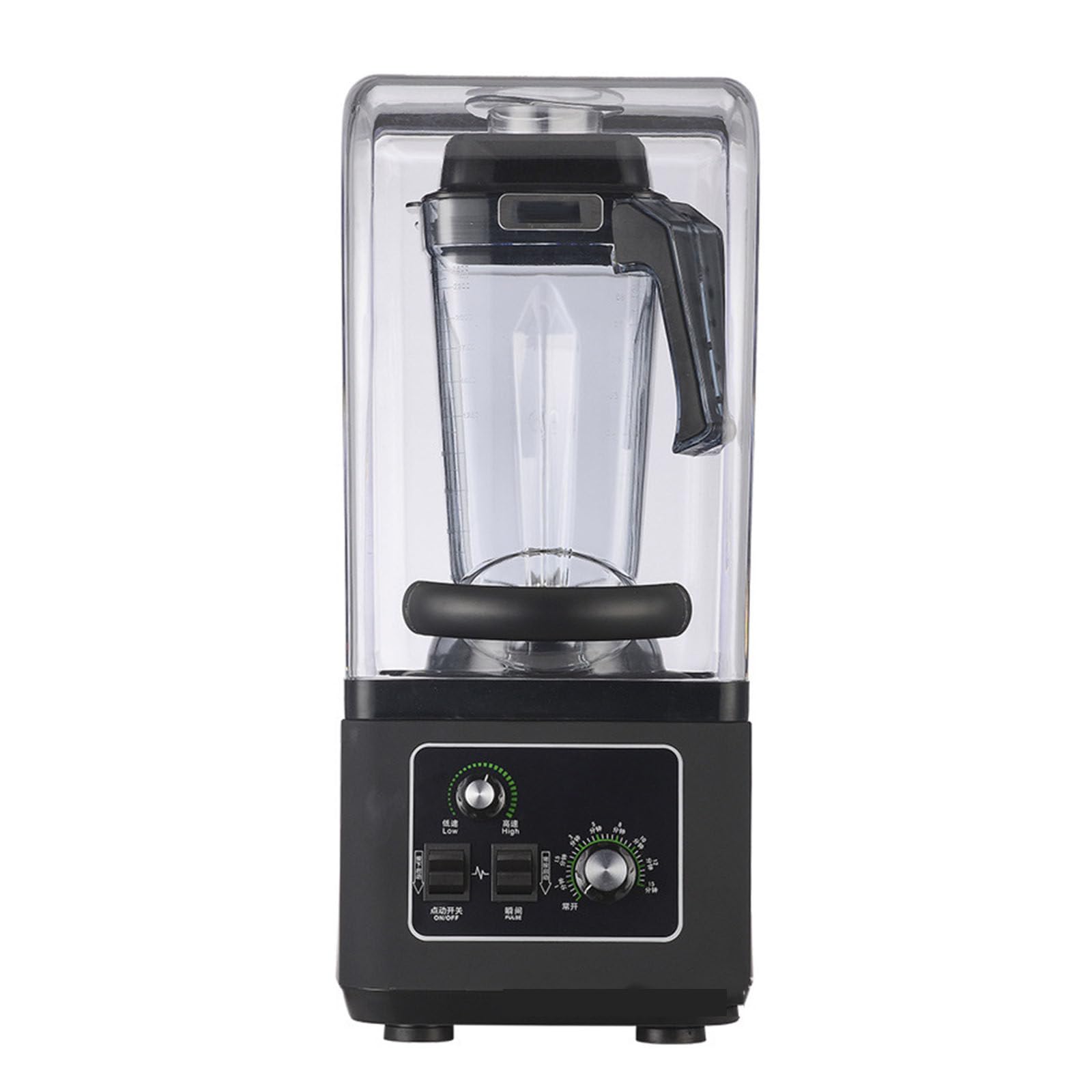 LYDZUSDP Smoothie Maker Blender with Soundproof Cover,Silent 1800W 2.5/4.5L Multifunctional Blender(Black 2.5L)
