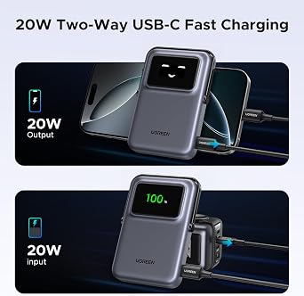 UGREEN Nexode Power Bank 20000mAh 130W Portable Charger Bundle with Uno Magsafe Portable Charger