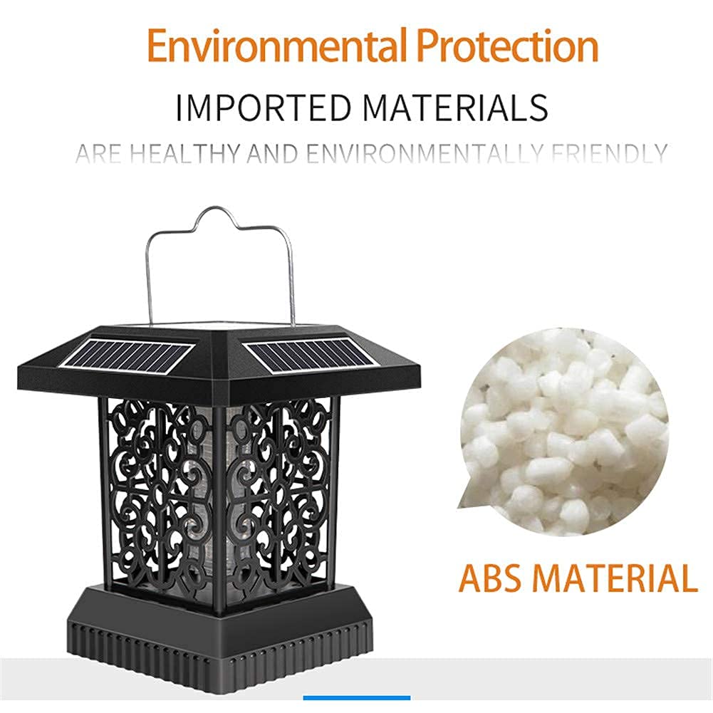 Lampada antizanzare Solare, Lampada antizanzare elettrica Ricaricabile Anti Moskito con Pannello Solare Lampada USB utilizzata per Interni ed Esterni