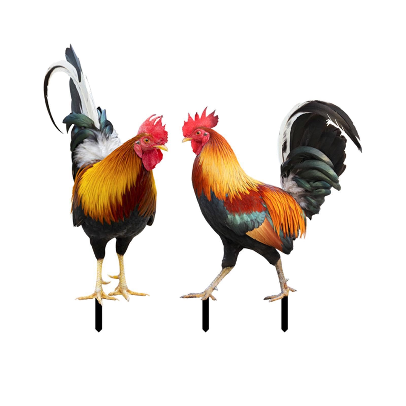 mophrati Rooster Garden Stakes Animal Statues Fine Yard Art Cock Ornaments Bringing Colorful Vibes To Outdoor Spaces Yard Art Cock Ornaments Metal Decorative Lifelike
