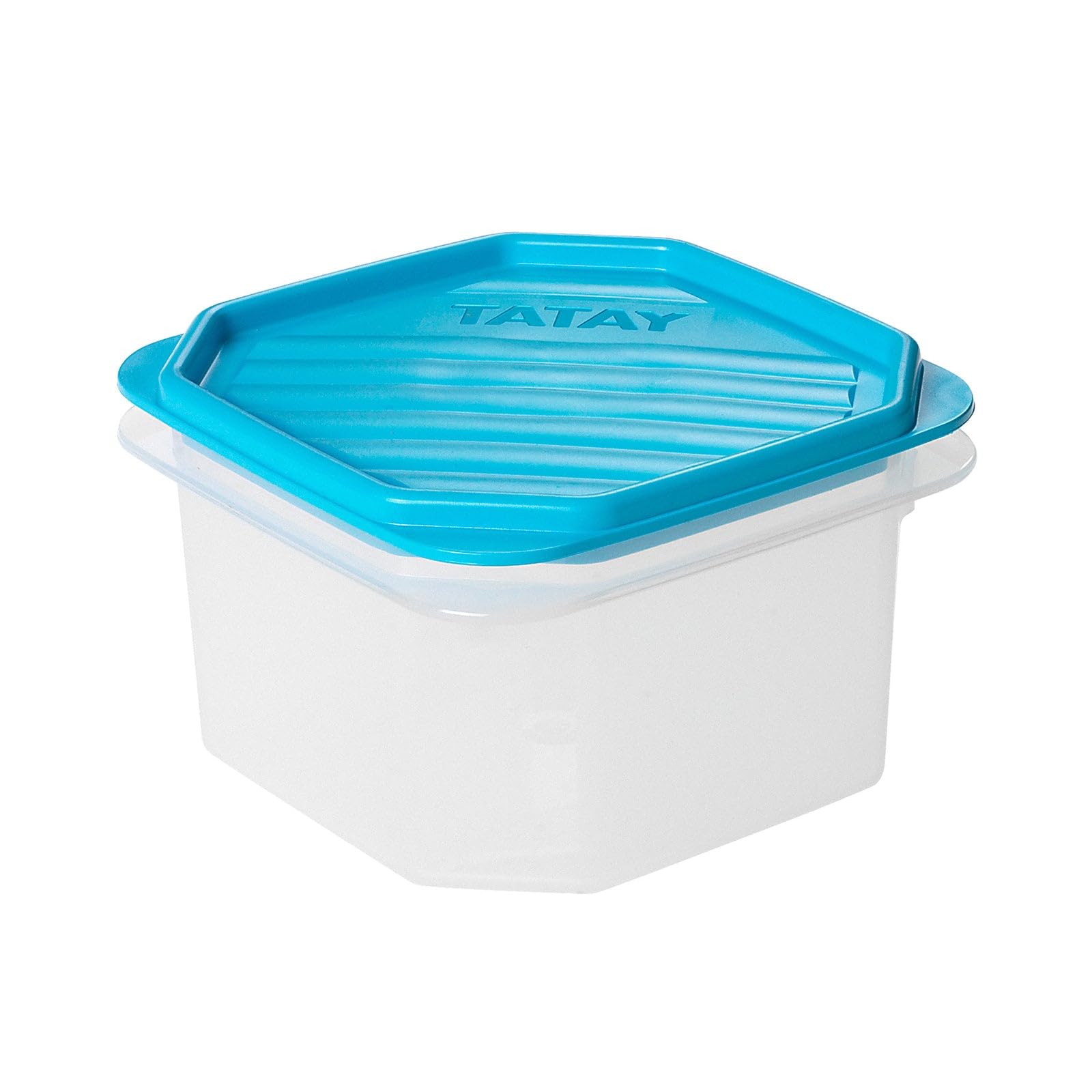 TATAY Food Container 0.6L Top Flex | Pressure Lid | Plastic Food Containers with Lids | Microwave, Dishwasher, Fridge & Freezer Safe | BPA-Free Plastic | 12x12x7.5 cm, Blue