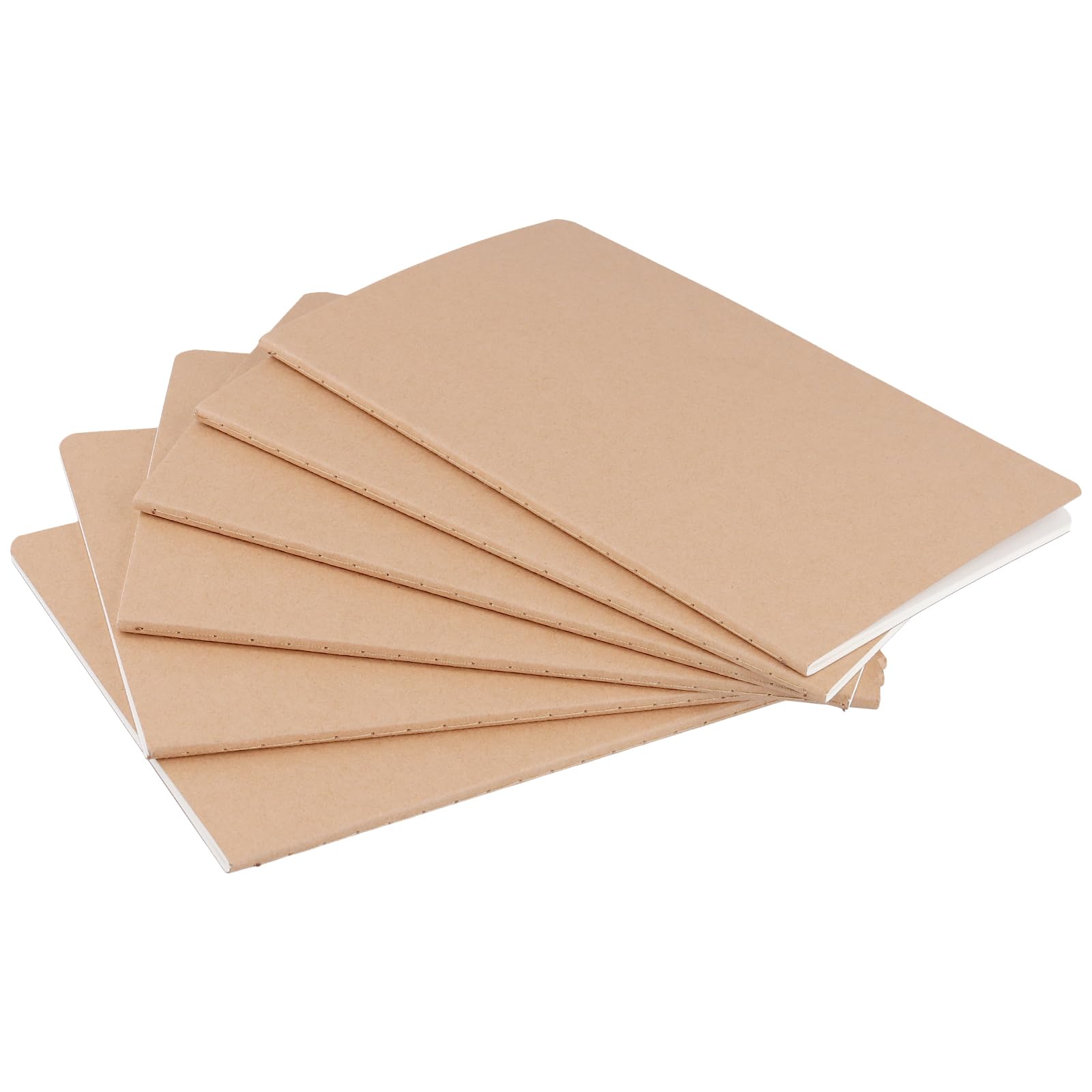 ZOENHOU 30 sztuk notesów A5, puste notatniki z papieru typu kraft, zestaw z ok?adk? z papieru typu kraft i 30 pustymi kartami, papier 80 g, szkicownik do biura, szko?y i rysunków artystycznych