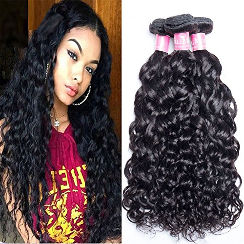 Ali Moda Malaysian Water Wave Virgin Hair Weave 3 Bundles 100% Unprocessed Human Hair Extensions Natural Color 12 14 16inch
