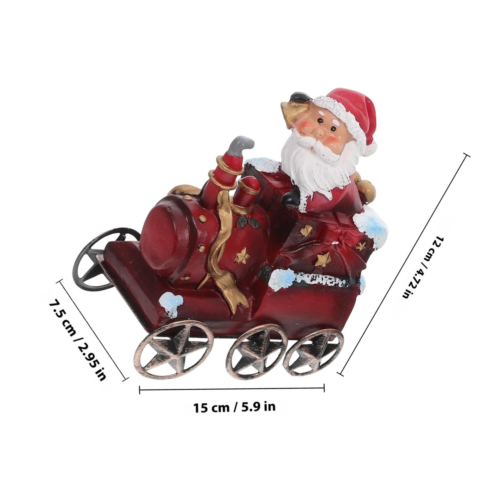 TOYANDONA 3 Piezas Juego de Tren de Resina Navideño de Tres Piezas para