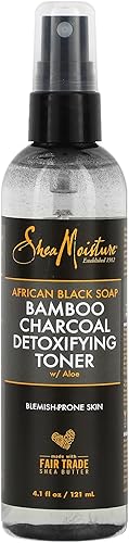 Jabón negro africano Tónico desintoxicante de carbón de bambú con aloe (4.5 onzas líquidas)