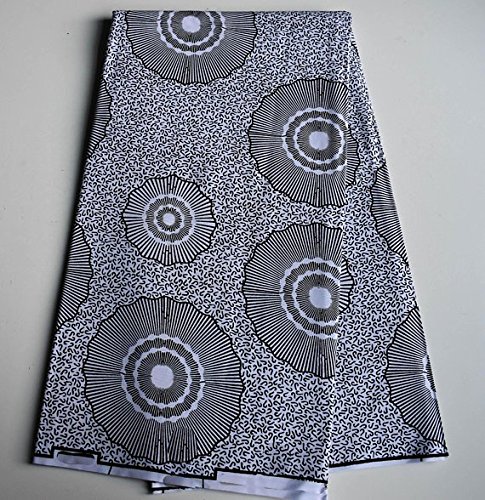 white ankara fabric