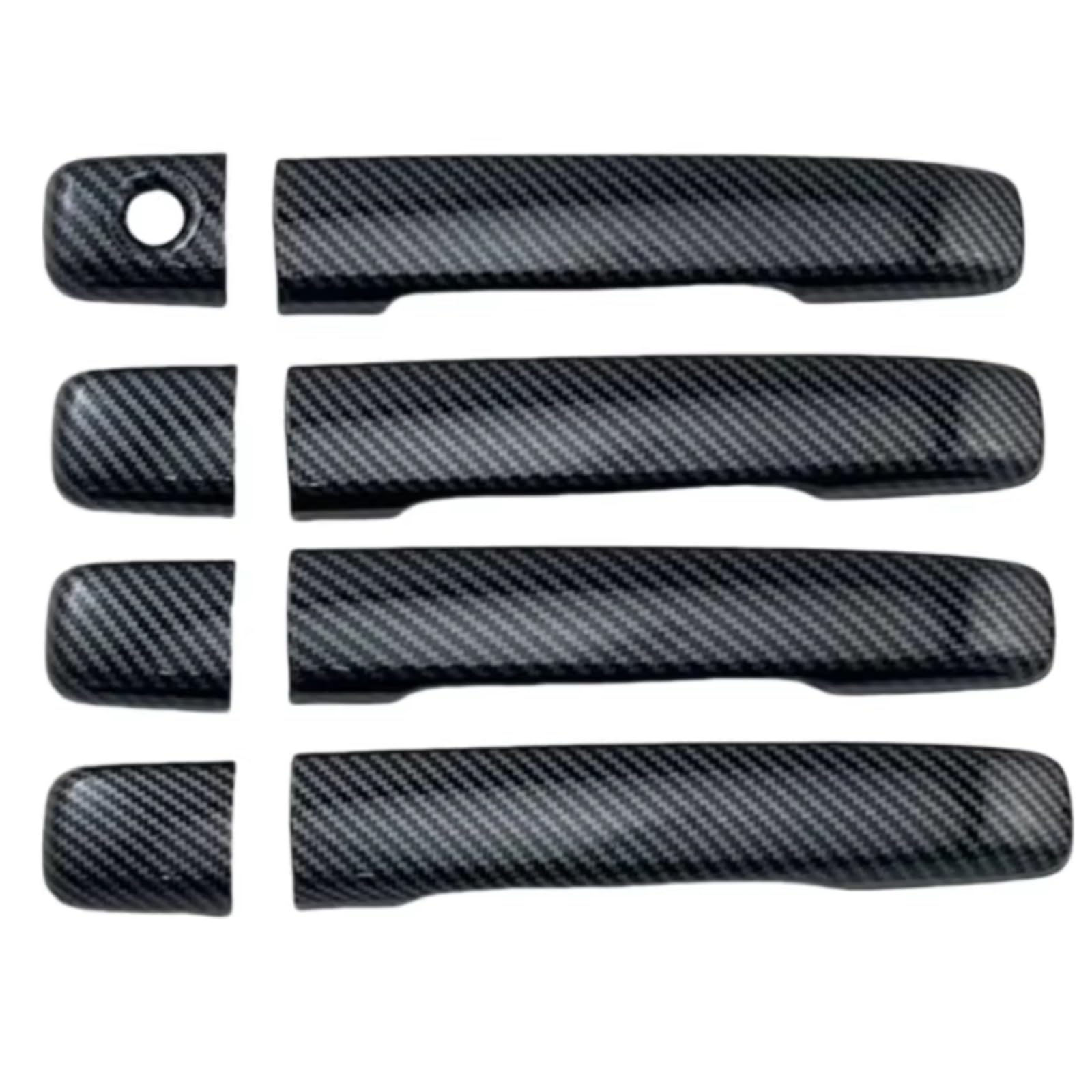 JJRFVBGT Door Handle Trim Compatible with Nissan for Sylphy 2006 2007 2008 2009 ABS Trim Black Carbon Accessories Car Exterior Door Handle Housing(Carbon)