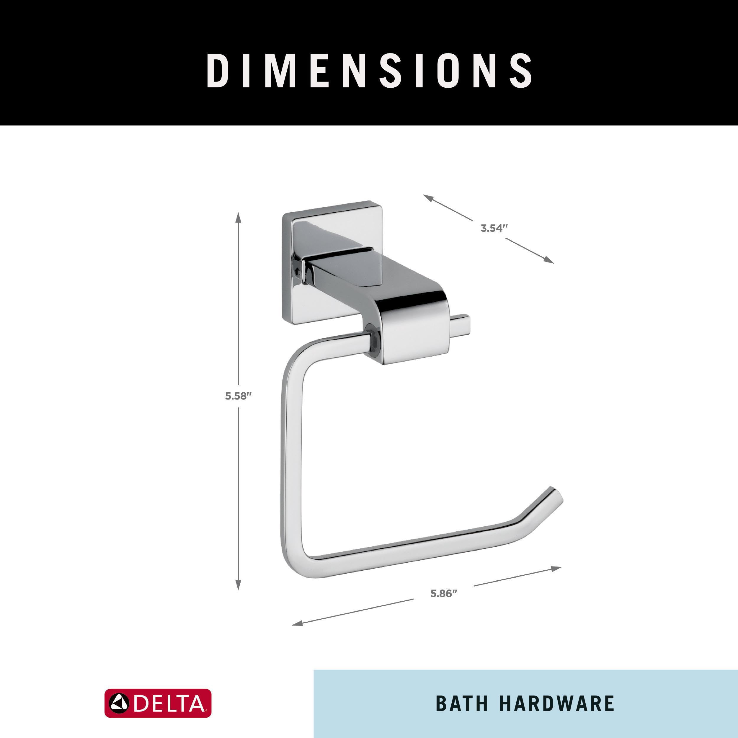 Delta Toilet Paper Holder | European Style | Polished Chrome | Wall Mount Single Post | Ara Bathroom Accessories — Amazon image 2