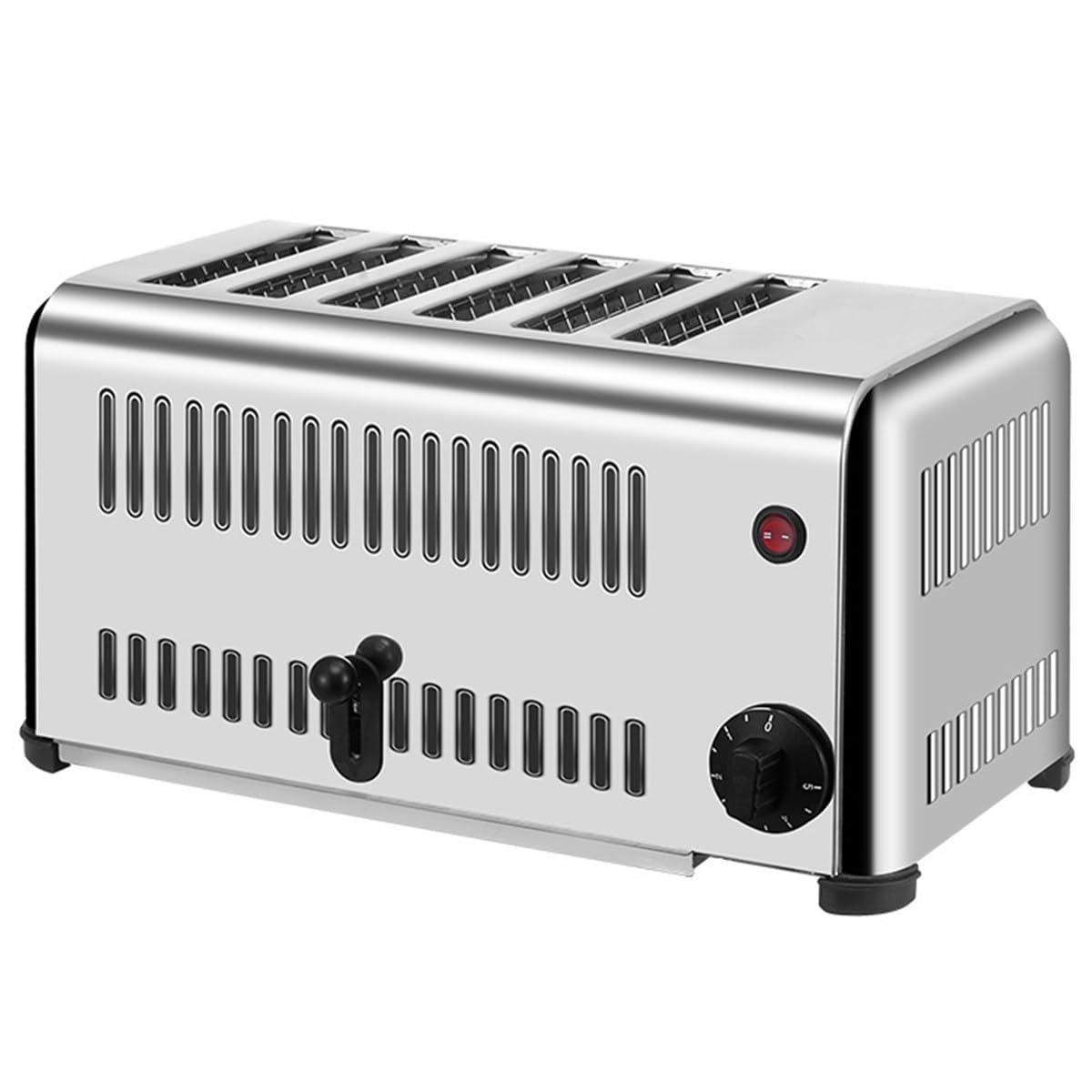 GAYAYAS Commercial Toaster, 2240W Stainless Steel Toaster - Extra Wide Slots, Removable Crumb Tray, Perfect for Various Bread Types, for Home, Store, Hotel, Party Use,6Slice