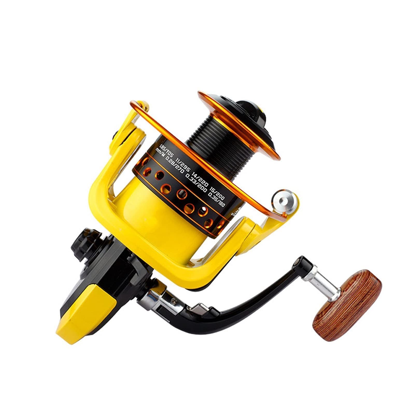 Amazon.com : HNGM Fishing reel High Speed 5.2:1 Fishing Reel Yellow For Sea  Fishing Rod Metal Fishing Reel Max Power (Spool Capacity : 3000 Series) :  Sports & Outdoors