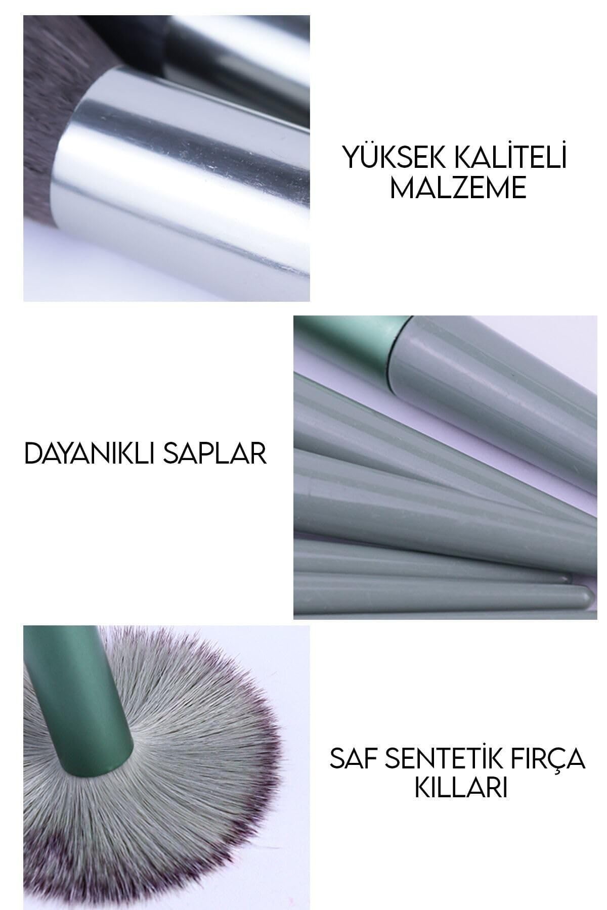 Chermik Fix 13 Parça Profesyonel Makyaj Fırçası Özel Çantalı Kutulu Makyaj Aksesuarı