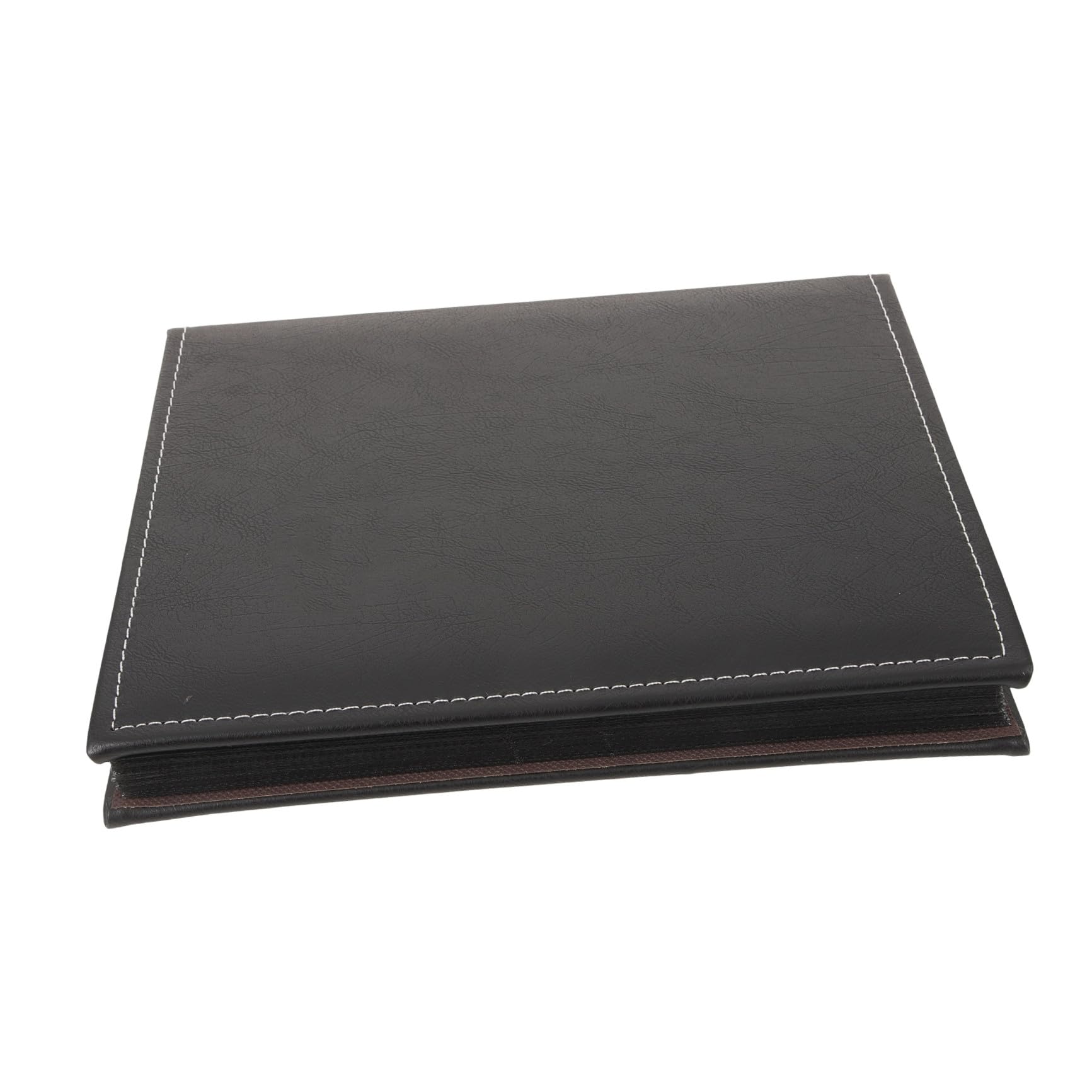 Álbum de Fotos de Cuero Negro, Inserto, para Boda y Cumpleaños, Apertura Fácil, Estilo Libro, Plástico Resistente, Álbum de Recortes para Recuerdos