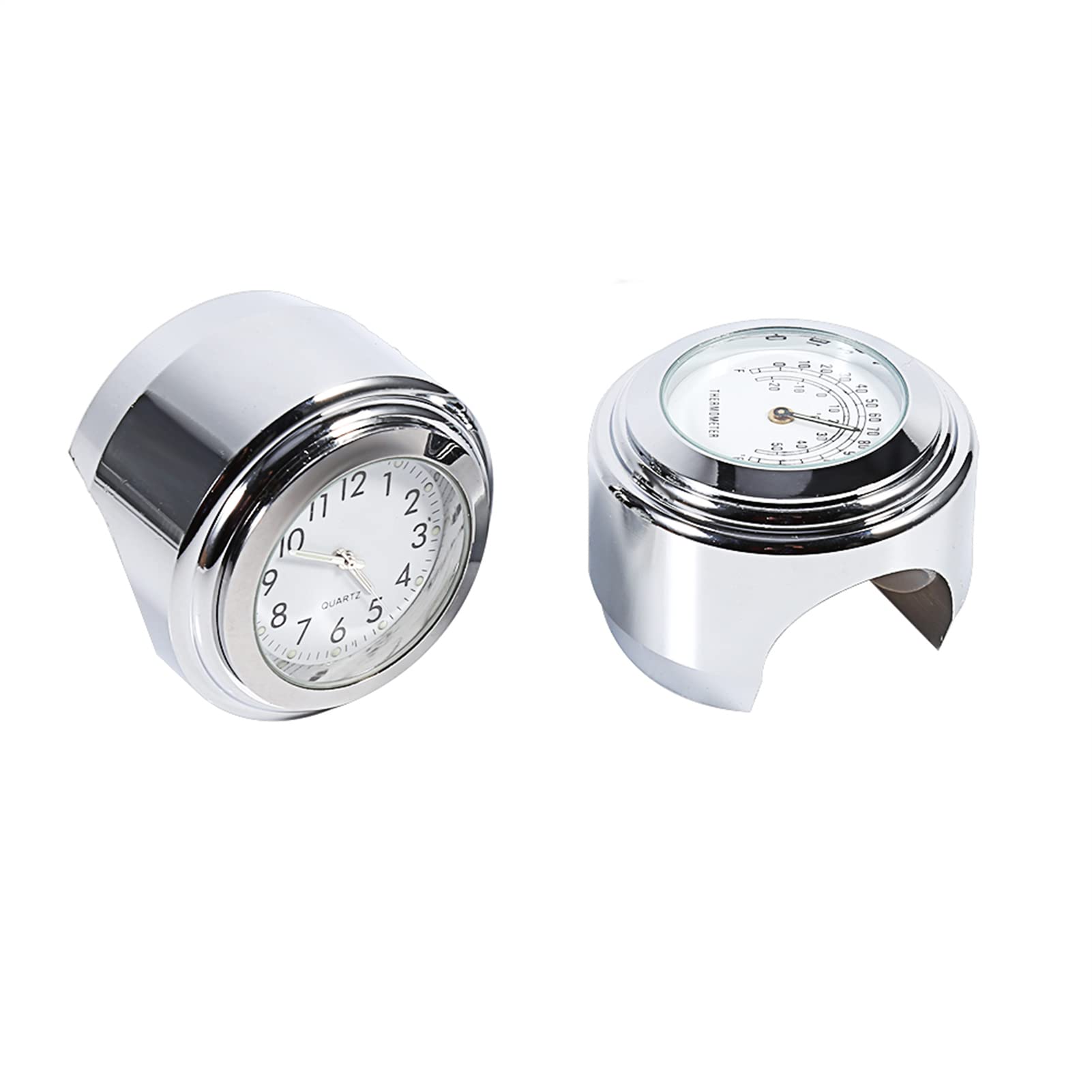 Termometro per Orologio da Manubrio per Moto, 1 Paio 7/8"-1" Orologio per Orologio da Manubrio per Moto Universale Impermeabile e Temperatura del Termometro