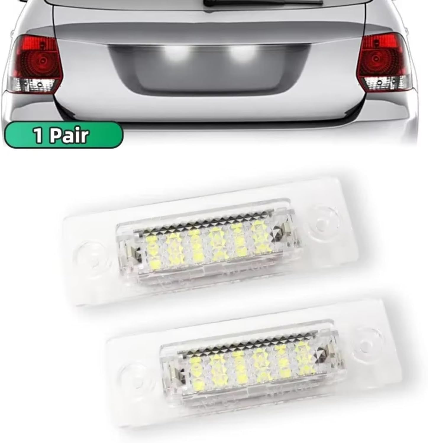 License Plate Light Kit Compatible With VW For T5 For Transporter 2003 2004 2005 2006 2007 2008 2009 Automotive License Number Plate Lights Rear License Plate Lamps