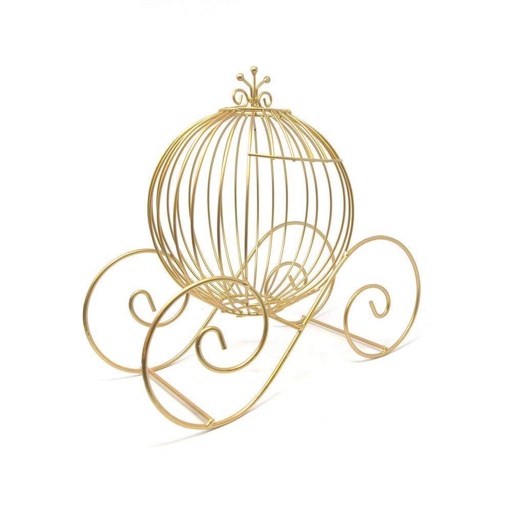 Photo 1 of Homeford Metal Wire Pumpkin Coach, 12-Inch, Gold