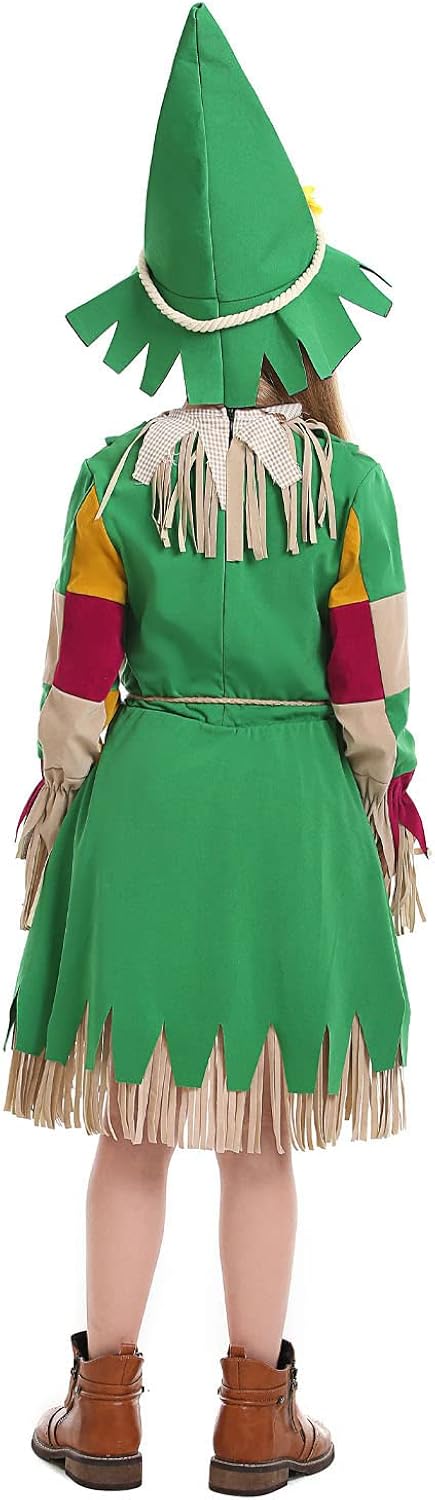 Miniatura 3 de MQZQP Disfraz de espantapájaros para niñas disfraz de espantapájaros para niñas disfraz de Halloween