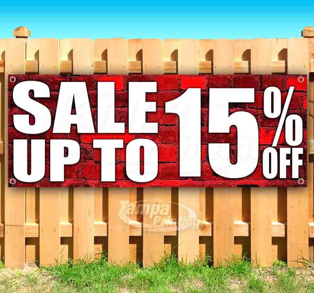 Special Up To 15 Off Banner 13 oz | Non-Fabric | Heavy-Duty Vinyl Single-Sided With Metal Grommets