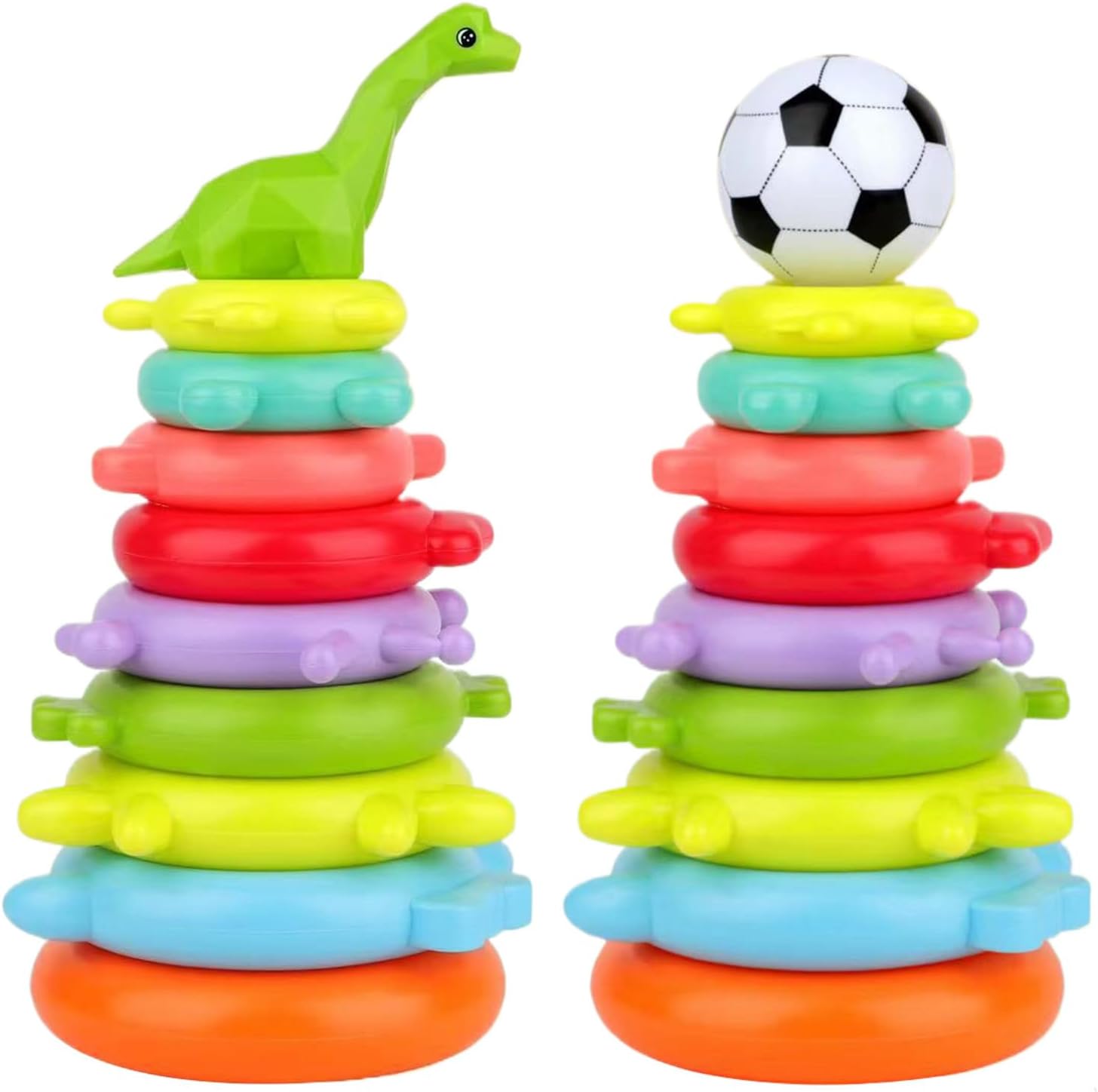 Kids Ring Stacker Toys, Colorful Sensory Stacking Rings for Tabletop Play, Sturdy Educational Balance Toy for Children and Teens, Perfect to Preschool Learning, Fine Motor Skill Development