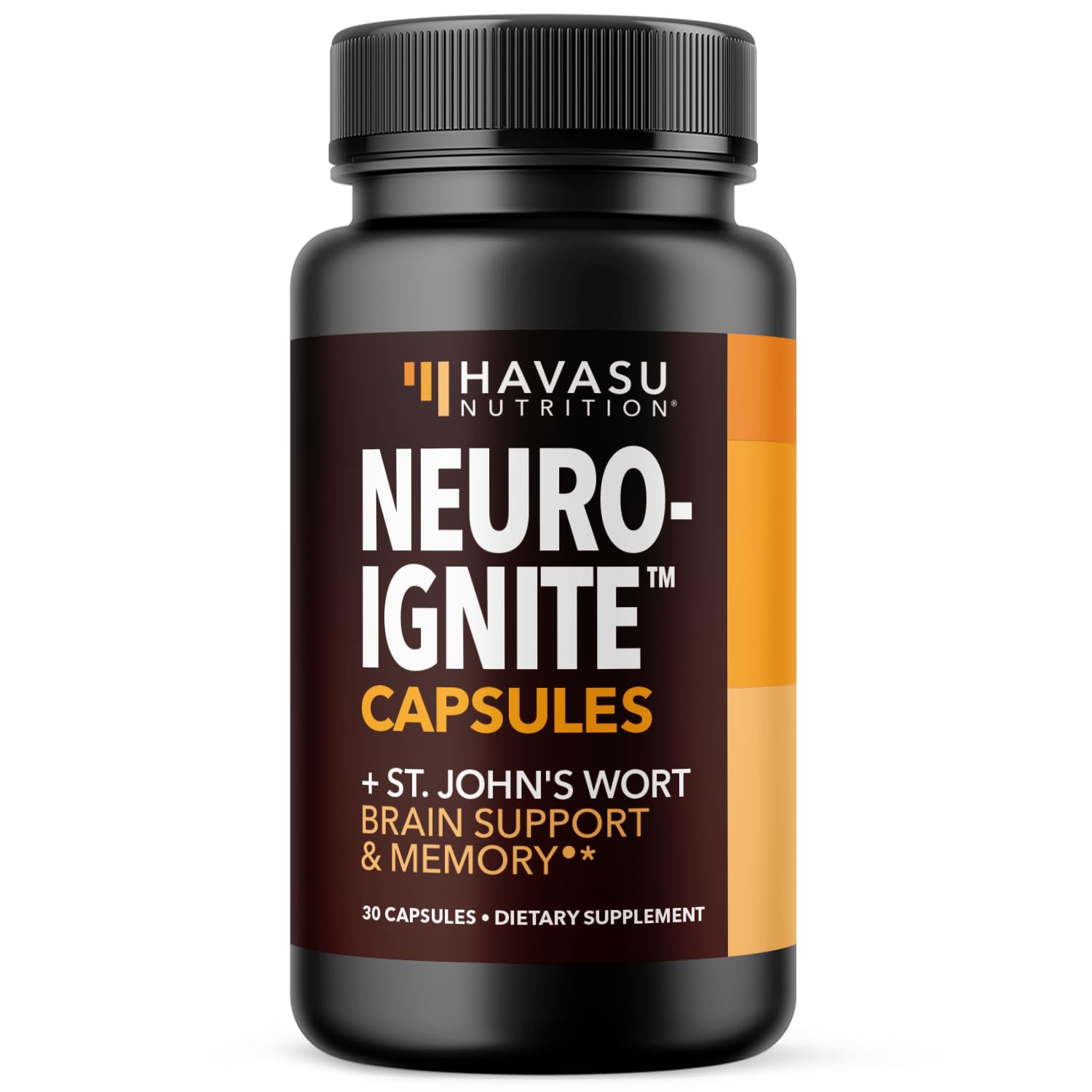 NeuroIGNITE Brain Supplements for Memory and Focus - 30 Count - Nootropics Brain Support Supplement with Bacopa, Ginkgo Biloba, St. John's Wort, Phosphatidylserine - Non-GMO Capsules, 1-Month Supply