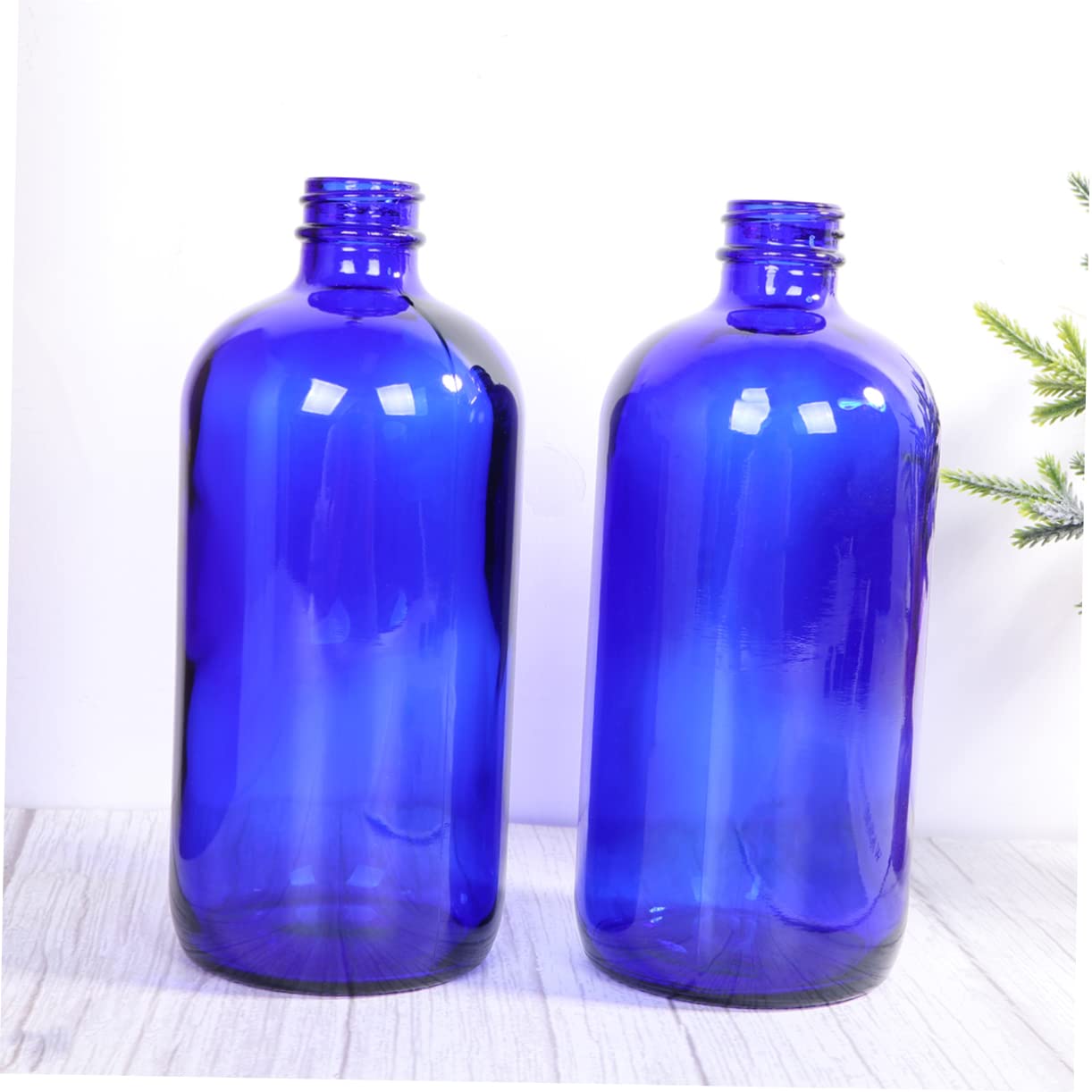 PACKOVE Bottiglia Spray in Vetro 500ml Pompa Pressione e Coperchio, Set da 2 Bottiglie Reutilizzabili per Profumo e Trasporto Viaggio