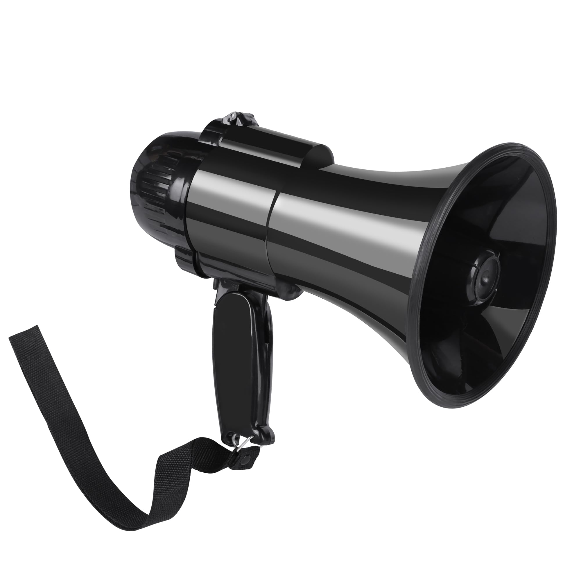 Megáfono Bullhorn 30W portátil altavoz voz sirena alarma grabación 240S control volumen correa negro