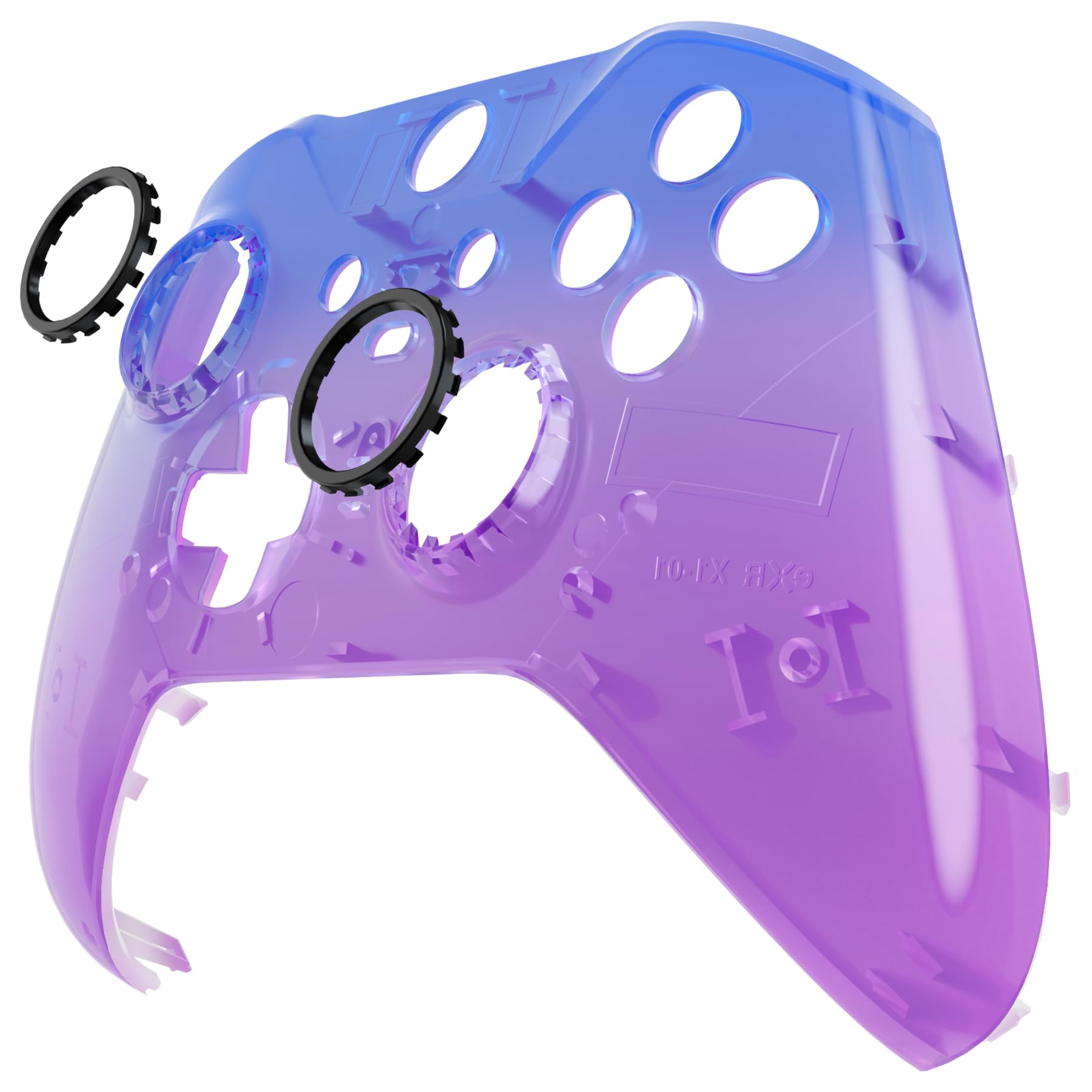 eXtremeRate Carcasa para Xbox One Elite Protectora Placa Frontal Reemplazo Kit Cubierta Shell Funda para Xbox One Elite Series 2 Modelo 1797 Mando-Incluye Anillos de Joysticks(Bluebell Gradiente) — view 6
