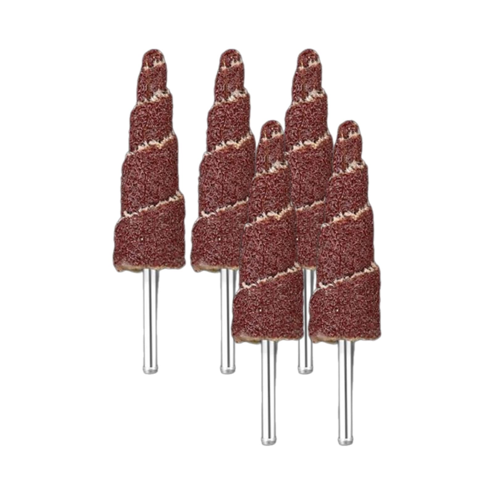 NGCG Versatile 5Pcs Cone Abrasive Sandpaper Deburring Sanding Polishing Flap Wheel Grinding Head for Deep Hole Polish Polishing Flap Wheel