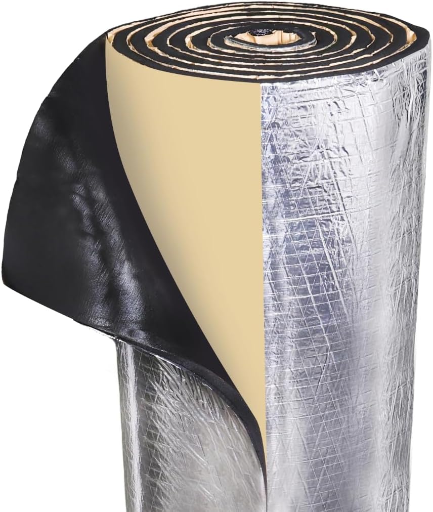 590mil Sound Deadening, Heat Resistant Auto Insulation Heat & Noise Deadener Material for Cars Thermal Reduce (590mil - 88'' x 39'')