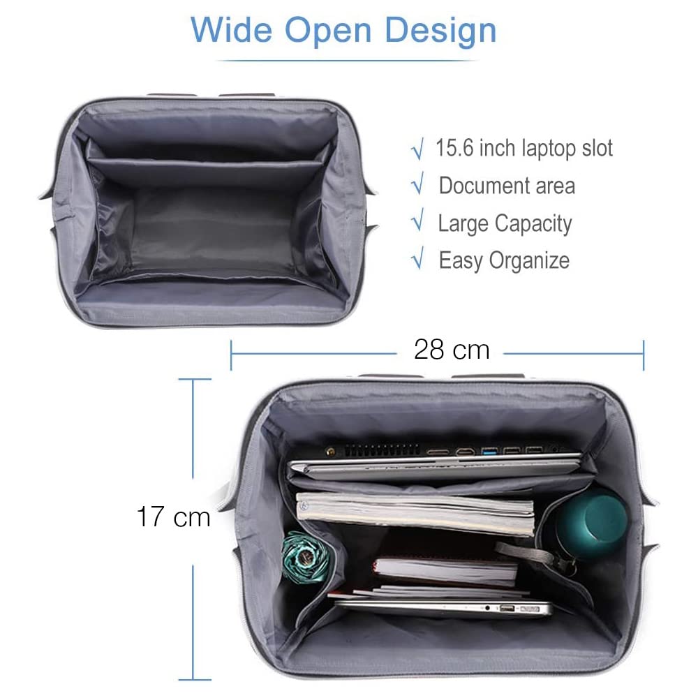 Lekesky Zaino Donna, Multiuso Zaino Porta PC Donna 15.6 Pollici con Borsa Antifurto, Impermeabile Lavoro Laptop Elegante per Viaggio, Ufficio, Università