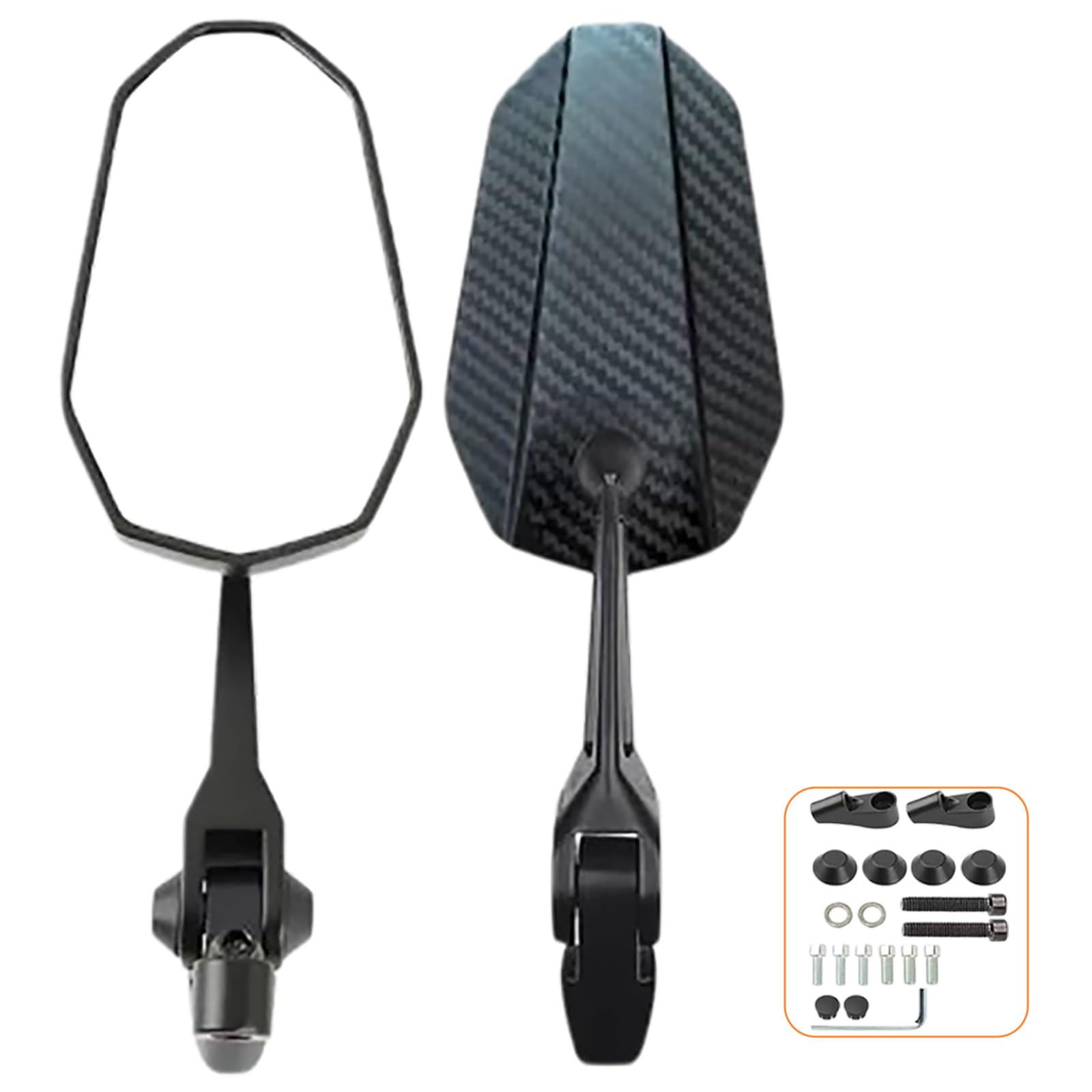 NLXZHJ Motorcycle Mirrors for NC700S NC700X Integra, Adjustable Motorbike Rearview Mirrors Motorcycle Accessories Easy Installation,A-White