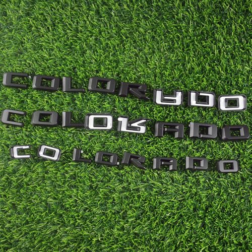 Image of Overlay Emblem 3D Letter Side Door Rear Tailgate Badge Nameplate Compatible for 2023-2024 Colorado Set of 3Pcs (Matte Black)