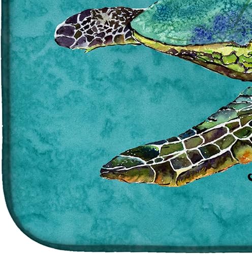 Miniatura 4 de Caroline's Treasures 8659DDM - Tapete de secado de platos de tortuga absorbente para encimera de cocina, tapete escurridor de platos para encimera,