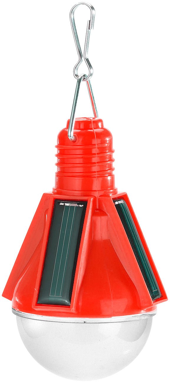 LunartecSolar LED at Parties, in Birnendesign Akkubetrieben, Red