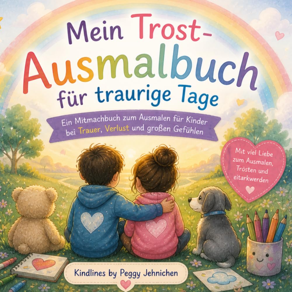 Mein Trostausmalbuch für traurige Tage: Ein Mitmachbuch zum Ausmalen für Kinder bei Trauer, Verlust und großen Gefühlen