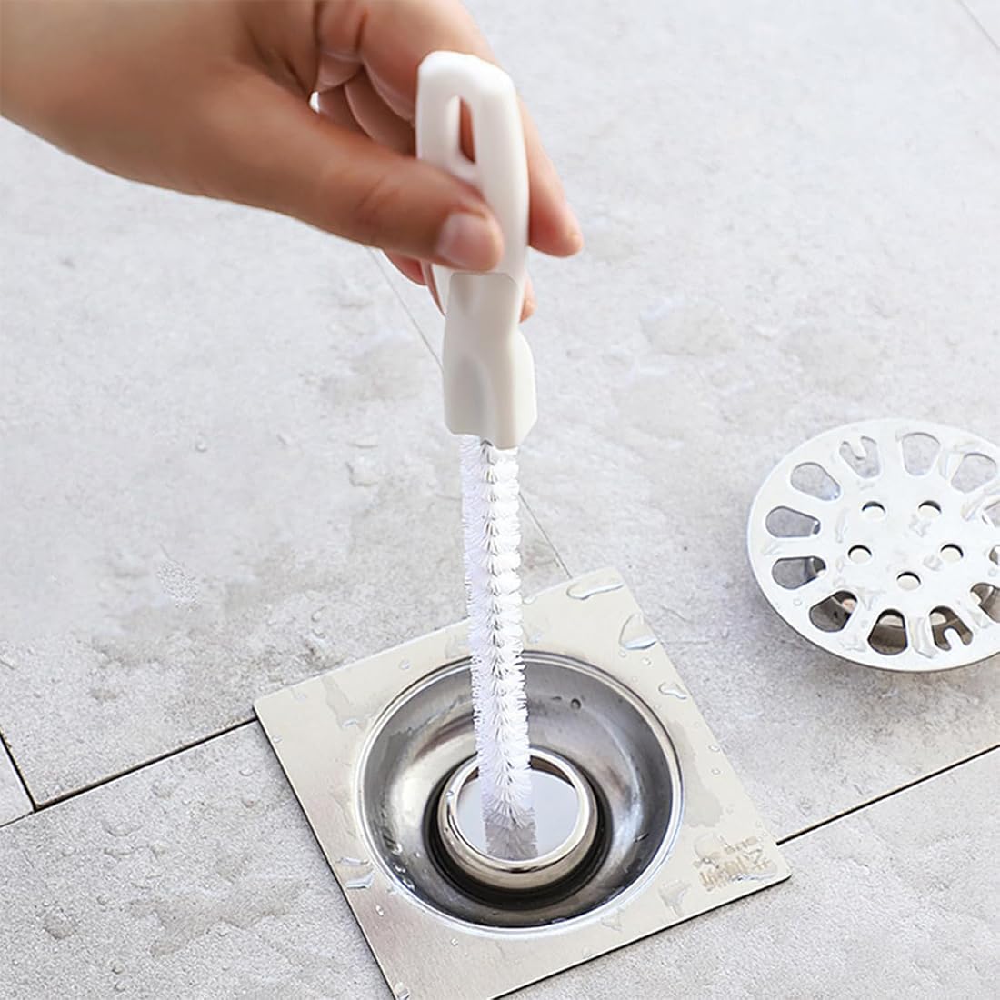 CATOR 5 Pezzi Stura Tubi di Scarico, con Spazzola Stura Scarichi 45 cm e 3 Spazzolino per Bottiglie, Spazzola per la Pulizia dei Tubi, Spazzola per Fognature, per Cucina Bagno Stura Lavandino