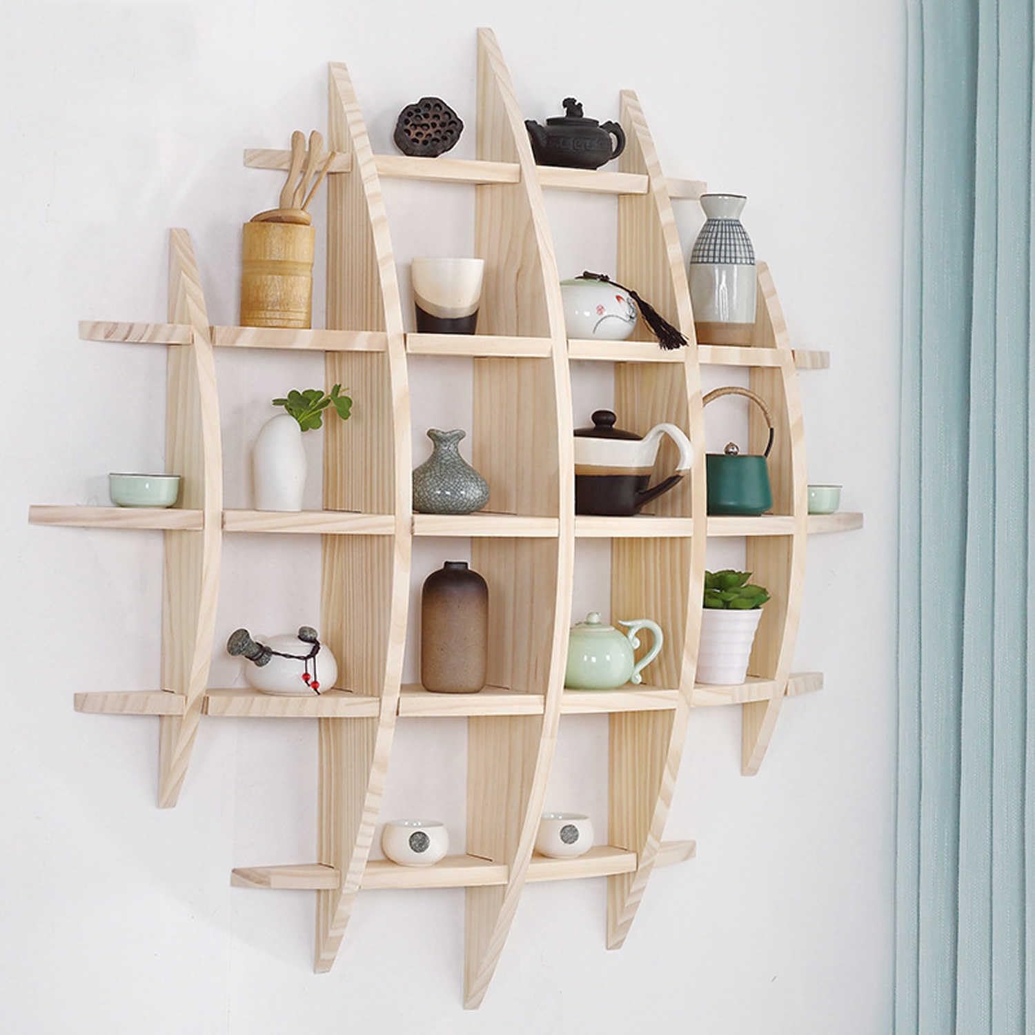 NBRTT Porte-Tasses Arbre, Support en Bois Massif Amovible, Support de