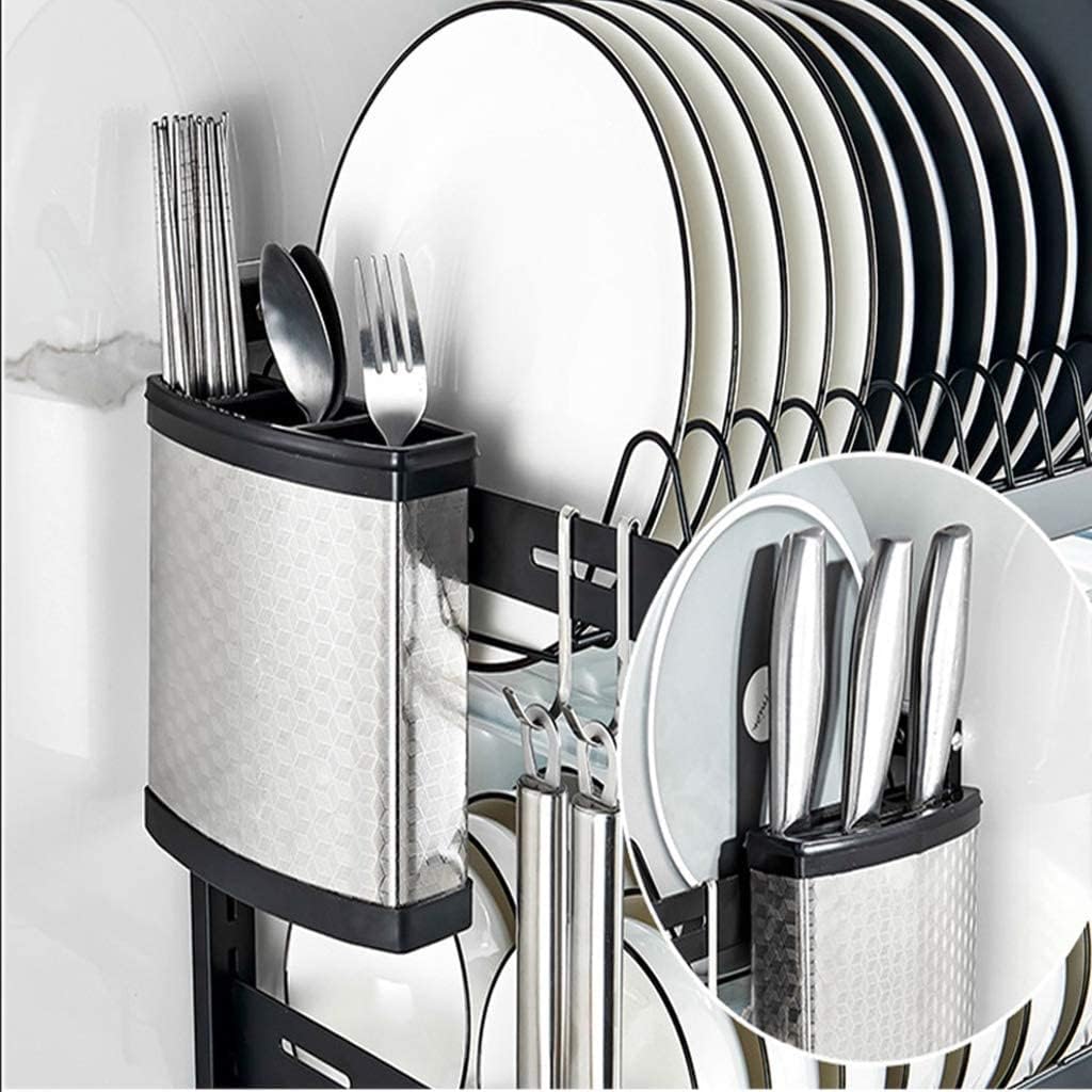 Dish Rack Dish Rack Stainless Steel Kitchen Racks Cutlery Storage Rack Wall Hanging Drain Rack a (C) (D)