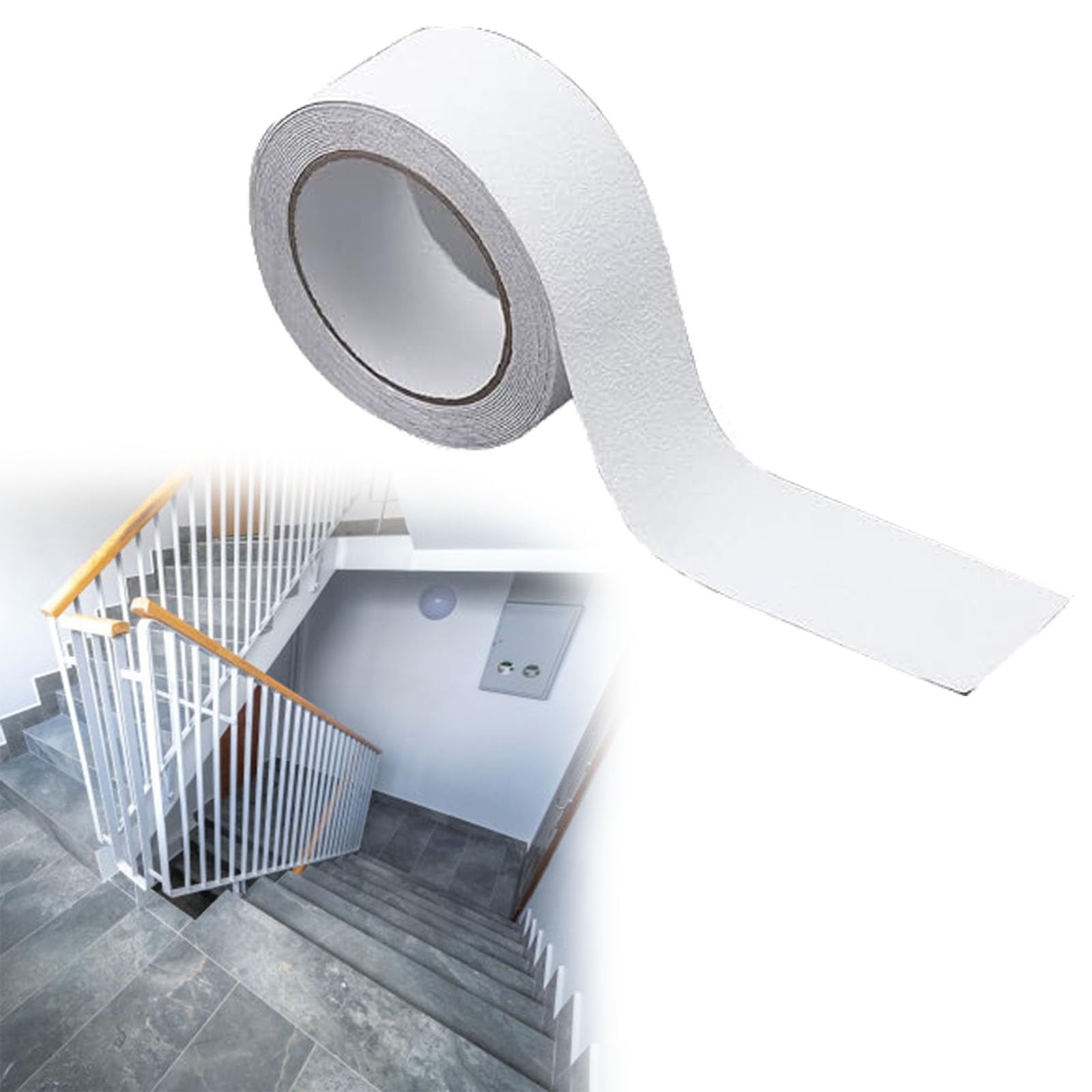 cinta escaleras Cinta De Agarre Autoadhesiva Impermeable, Cinta Antideslizante Para Escalones De Escalera Para Suelo/umbral De Madera, Escalones De Madera(C,L 25M X W 50MM)