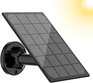 StartVision Solar Panel for Security Camera,5V 3.5W Solar Panel with Micro USB & USB-C Port, Continuously Power for Rechargeable Battery Camera,IP65 Waterproof,with 9.8ft Charging Cable asin的图片