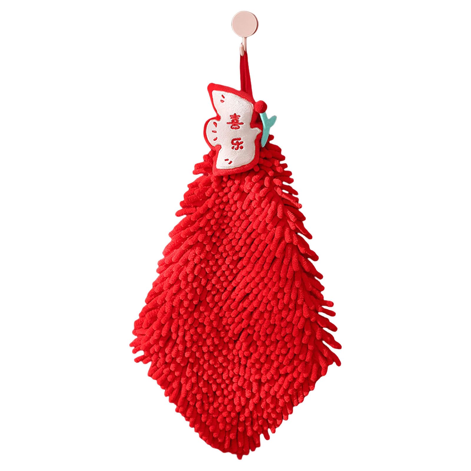 carotoe Holiday Children ’ s Hand Towels Corals Fleece Absorbent with Hanging Loopes for Kitchen and Bathroom Festive Hand Towels
