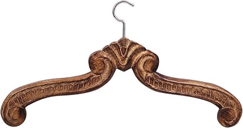 Percha grande de madera de 17 pulgadas, organizador individual de 1 soporte para novia, vestido de boda, abrigo, ropa, closet, madera de mango de